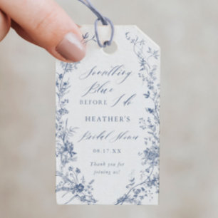  Chinoiserie Something Blue Bridal Shower Gift Tags
