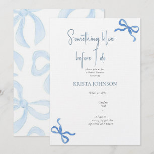 Chinoiserie Something Blue Bridal Shower Invitation