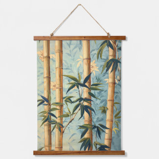 Chinoiserie Style Bamboo Hanging Tapestry