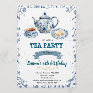 Chinoiserie tea party Invitation