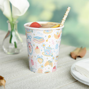Chinoiserie Teatime Pattern Paper Cups