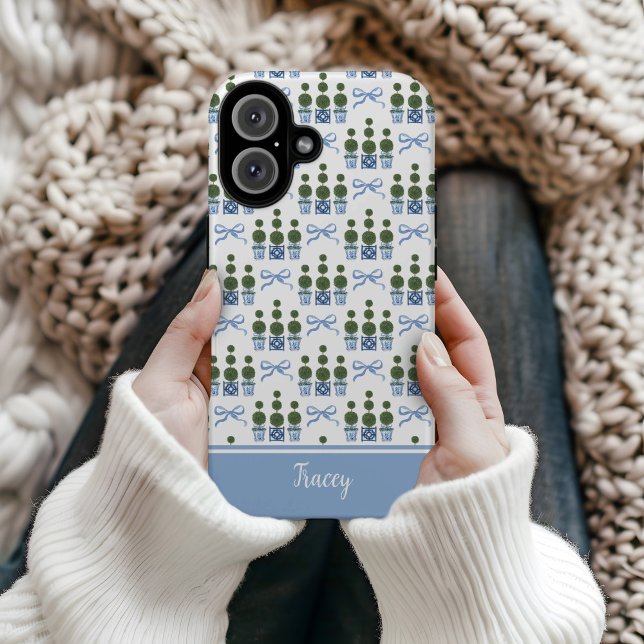 Chinoiserie Topiary Tree MagSafe Tough (Topiary Tree phone case)