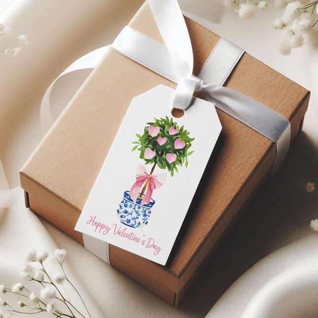 Chinoiserie Topiary Valentine's Day Gift Tags (Creator Uploaded)