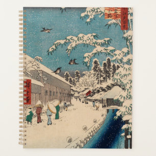 Chinoiserie Ukiyo-e Japanese Winter Snow Landscape Planner