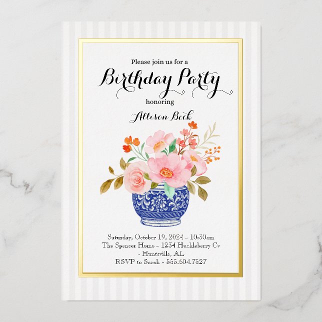 Chinoiserie vase invitation (Front)