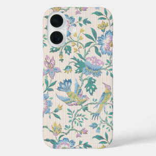 Chinoiserie Vintage Bird Floral Pastel Pattern iPhone 16 Case