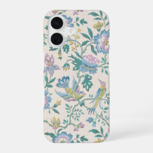 Chinoiserie Vintage Bird Floral Pastel Pattern iPhone 16 Case