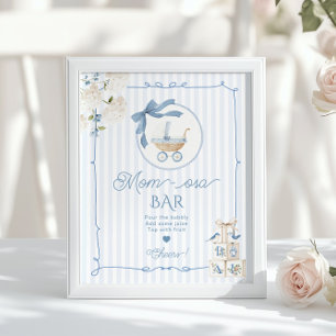 Chinoiserie Vintage Carriage Mom-osa Bar Poster