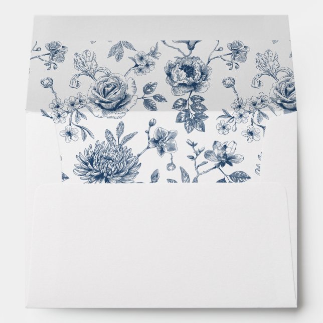 Chinoiserie Vintage Floral Envelope (Back (Bottom))
