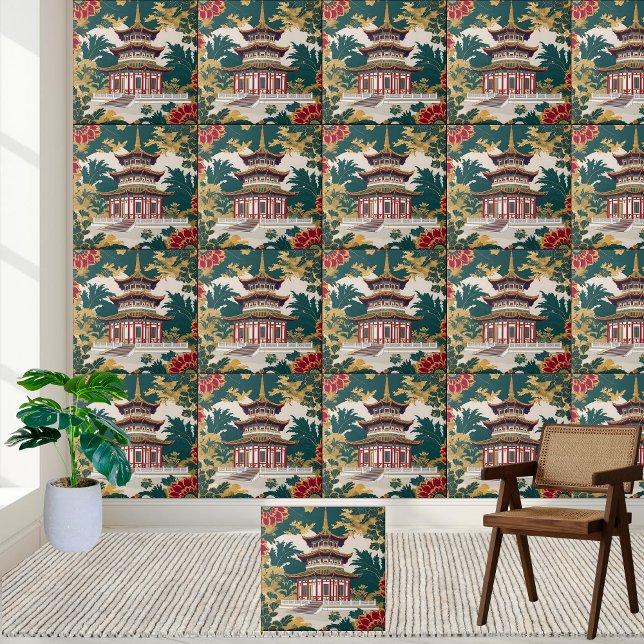 Chinoiserie Wall Art Tile (Chinoiserie Wall Art Tile)