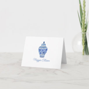 Chinoiserie Watercolor Ginger Jar Note Cards