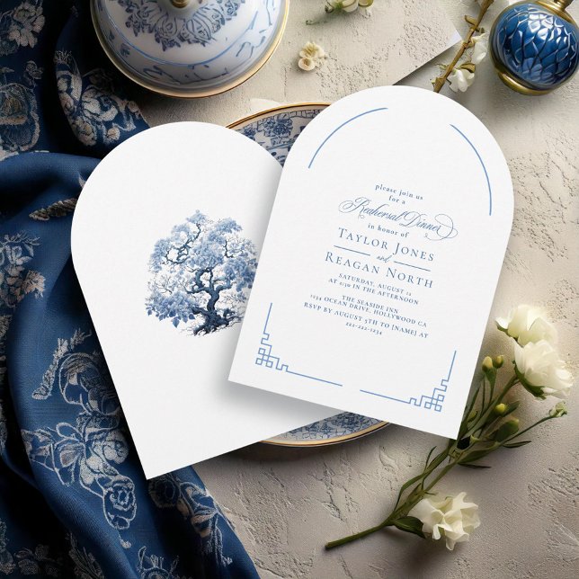 Chinoiserie Wedding Rehearsal Dinner Arch ID1094 Invitation (Creator Uploaded)