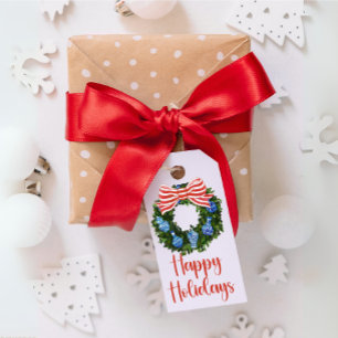 Chinoiserie Wreath Holiday Gift Tags, Christmas Gi Gift Tags