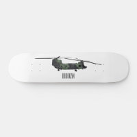 Chinook army helicopter cartoon illustration