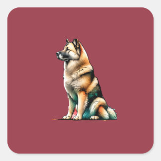 Chinook Dog Square Sticker