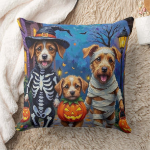 Chinook Dogs Trick-or-Treating Halloween Costume Cushion