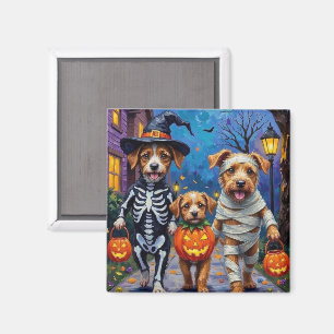 Chinook Dogs Trick-or-Treating Halloween Costume Magnet