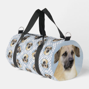 Chinook Drop Ear Painting Original Sled Dog Art Duffle Bag