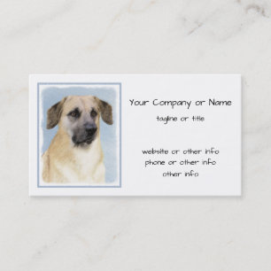 Chinook (Dropped Ears) Painting - Original Dog Art Business Card