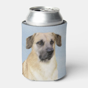 Chinook (Dropped Ears) Painting - Original Dog Art Can Cooler