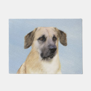 Chinook (Dropped Ears) Painting - Original Dog Art Doormat