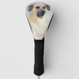 Chinook (Dropped Ears) Painting - Original Dog Art Golf Head Cover