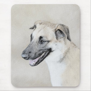 Chinook (Dropped Ears) Painting - Original Dog Art Mouse Pad