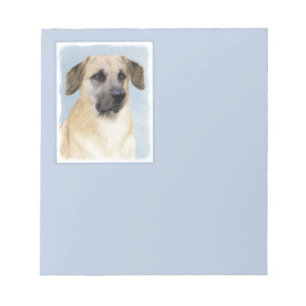 Chinook (Dropped Ears) Painting - Original Dog Art Notepad