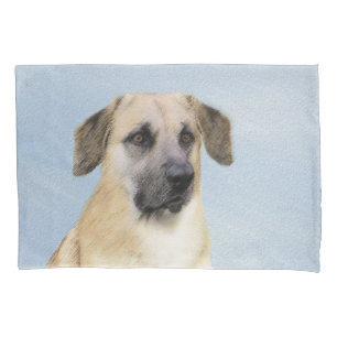 Chinook (Dropped Ears) Painting - Original Dog Art Pillowcase