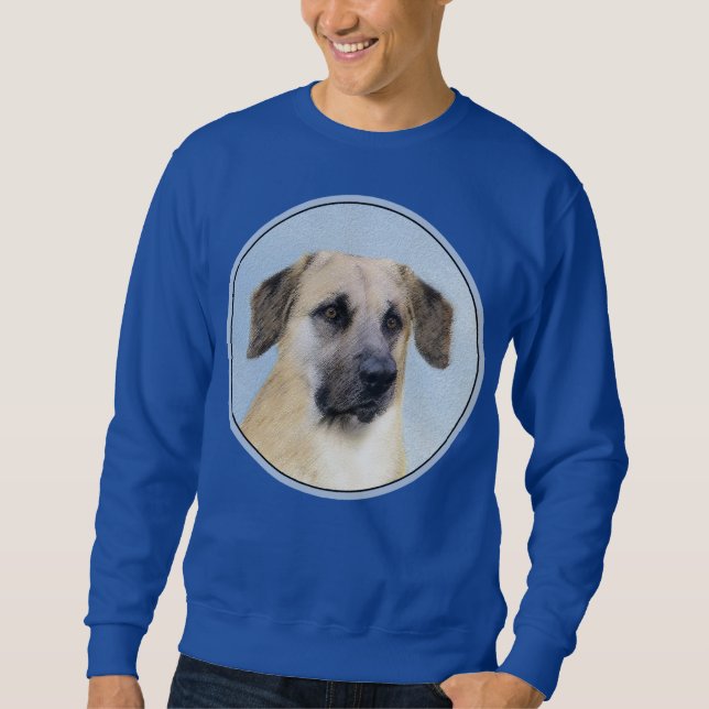 Chinook (Dropped Ears) Painting - Original Dog Art Sweatshirt (Front)