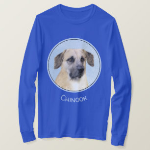 Chinook (Dropped Ears) Painting - Original Dog Art T-Shirt