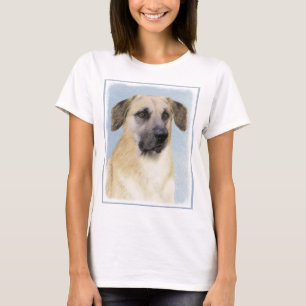 Chinook (Dropped Ears) Painting - Original Dog Art T-Shirt