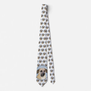 Chinook (Dropped Ears) Painting - Original Dog Art Tie