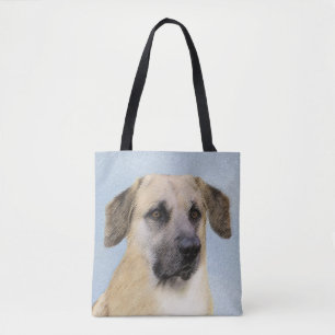Chinook (Dropped Ears) Painting - Original Dog Art Tote Bag