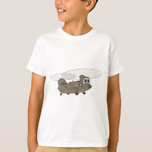 Chinook Helicopter Cartoon T-Shirt