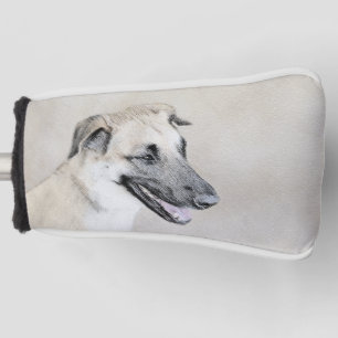 Chinook (Helicopter Ears) Painting - Dog Art Golf Head Cover