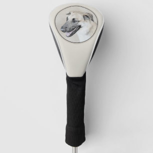 Chinook (Helicopter Ears) Painting - Dog Art Golf Head Cover