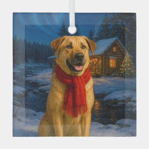Chinook Holiday Card Glass Tree Decoration
