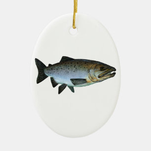 Chinook - King Salmon Ceramic Tree Decoration