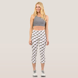 Chinook military helicopter illustration capri leggings