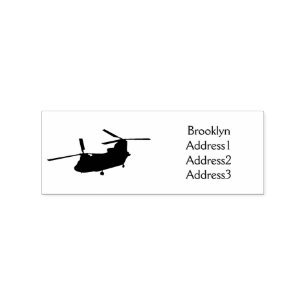 Chinook military helicopter illustration rubber stamp