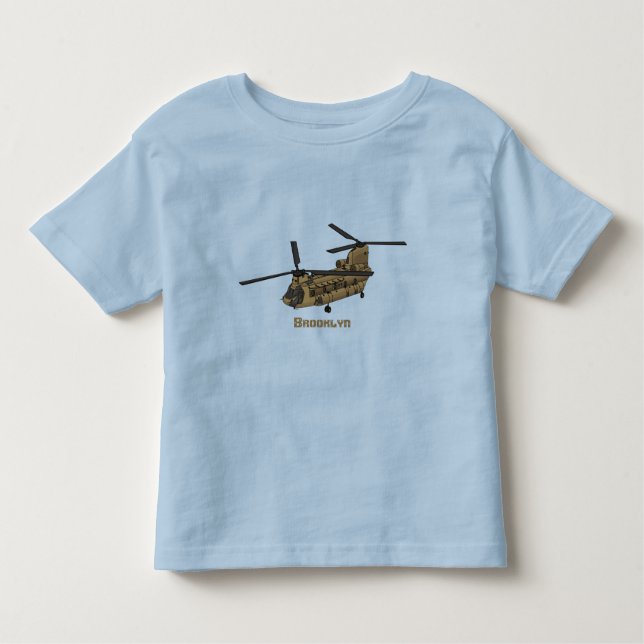 Chinook military helicopter illustration toddler T-Shirt (Front)