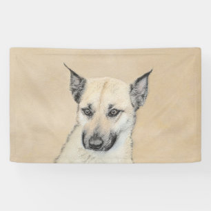 Chinook (Pointed Ears) Painting - Original Dog Art Banner