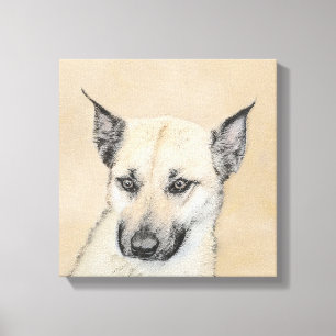 Chinook (Pointed Ears) Painting - Original Dog Art Canvas Print