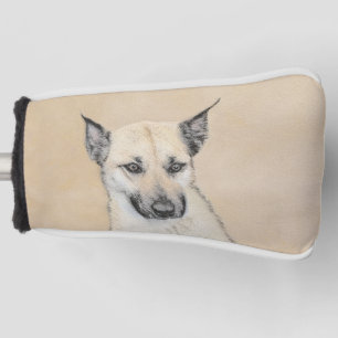 Chinook (Pointed Ears) Painting - Original Dog Art Golf Head Cover