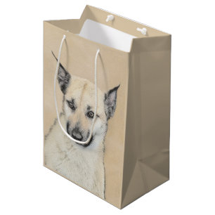 Chinook (Pointed Ears) Painting - Original Dog Art Medium Gift Bag