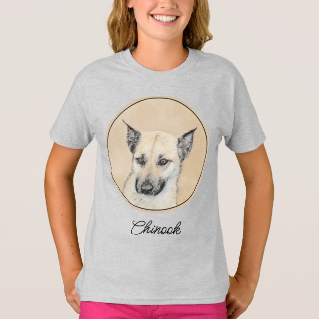Chinook (Pointed Ears) Painting - Original Dog Art T-Shirt (Front)