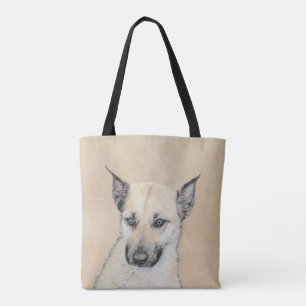 Chinook (Pointed Ears) Painting - Original Dog Art Tote Bag