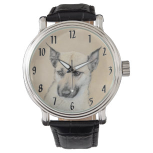 Chinook (Pointed Ears) Painting - Original Dog Art Watch