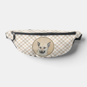 Chinook Puppy Pointed Ears Painting Pet Dog Art Bum Bags